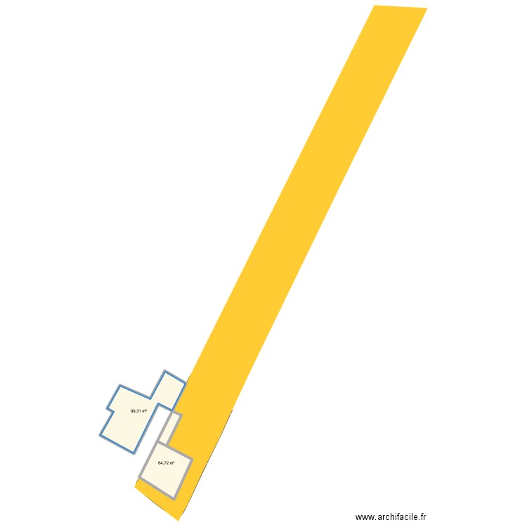 PLAN VILLEUNEUVE-DE-MARSAN. Plan de 2 pièces et 164 m2