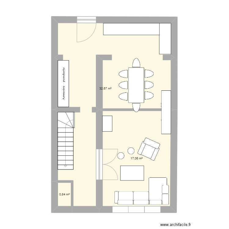 Wezembeek 242. Plan de 3 pièces et 51 m2