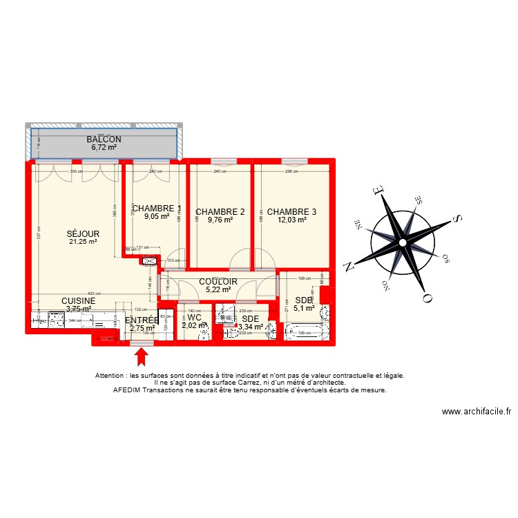 BI24936 -. Plan de 17 pièces et 106 m2