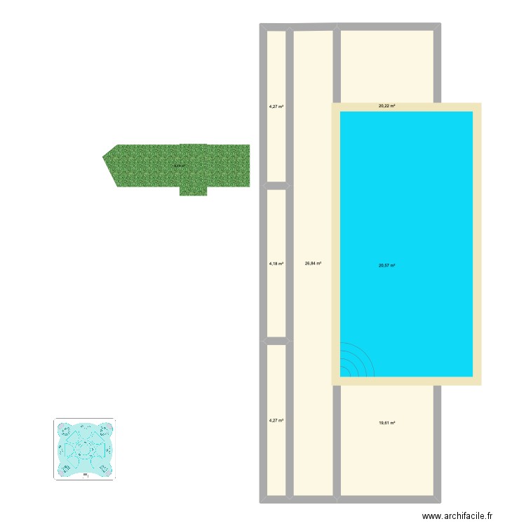 maison. Plan de 7 pièces et 100 m2