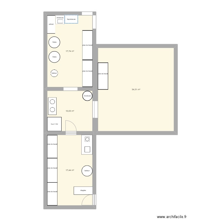 dossier pro. Plan de 4 pièces et 80 m2