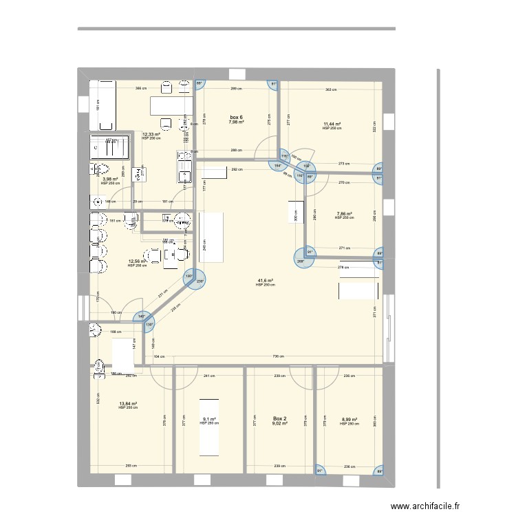 cabinet kinésithérapie 1. Plan de 11 pièces et 139 m2