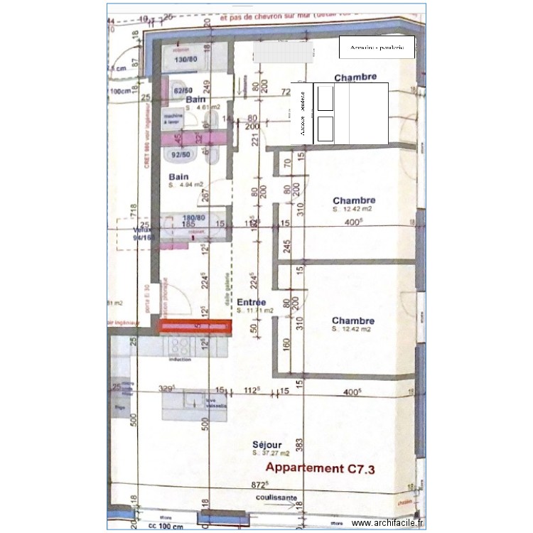 Mezzanine - chambres aménagement 2. Plan de 0 pièce et 0 m2