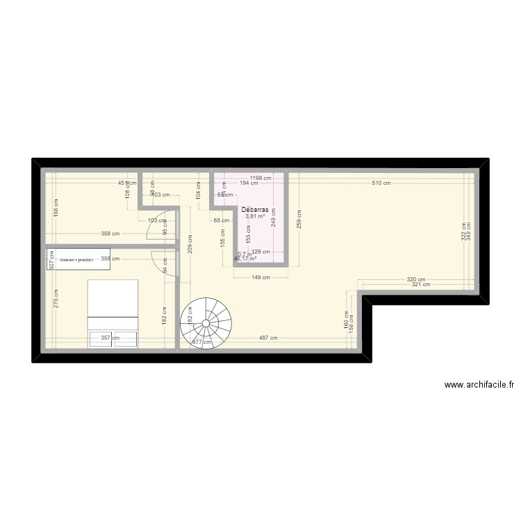 enL. Plan de 3 pièces et 106 m2