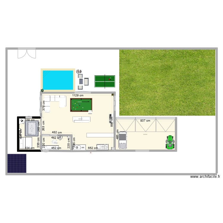 spiti1. Plan de 4 pièces et 161 m2