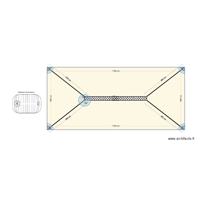 Aire de Lavage-SJSD. Plan de 1 pièce et 53 m2