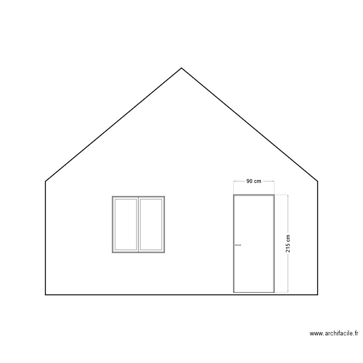 Façade Sud. Plan de 0 pièce et 0 m2