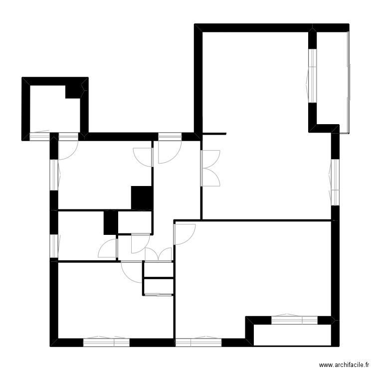 miet. Plan de 8 pièces et 52 m2