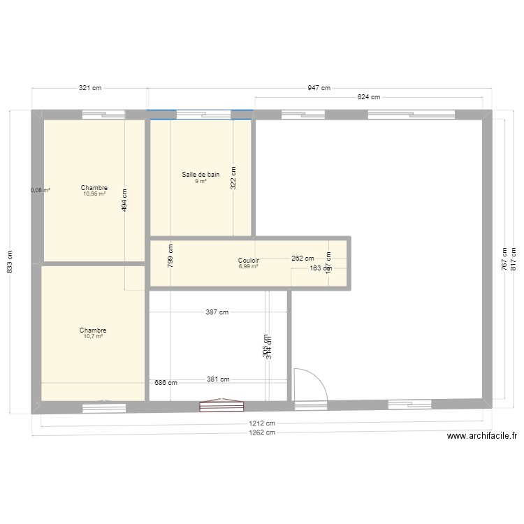 projet maison plan défénitif. Plan de 5 pièces et 38 m2