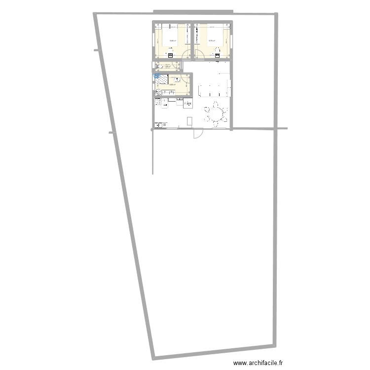 essai 1. Plan de 4 pièces et 27 m2