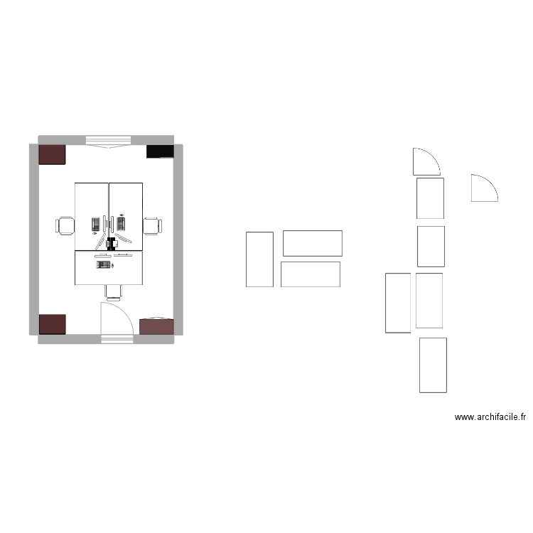 BUREAU VERSION MAUD 1. Plan de 0 pièce et 0 m2