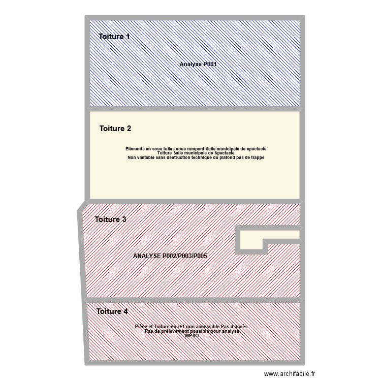 TOITURE MAIRIE. Plan de 5 pièces et 212 m2