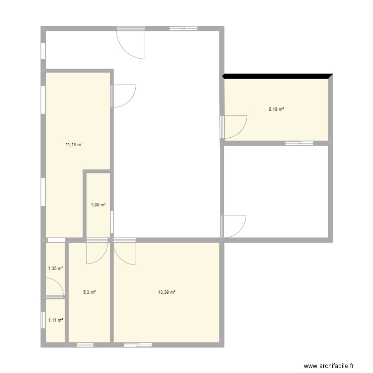 BOISVIN. Plan de 7 pièces et 43 m2