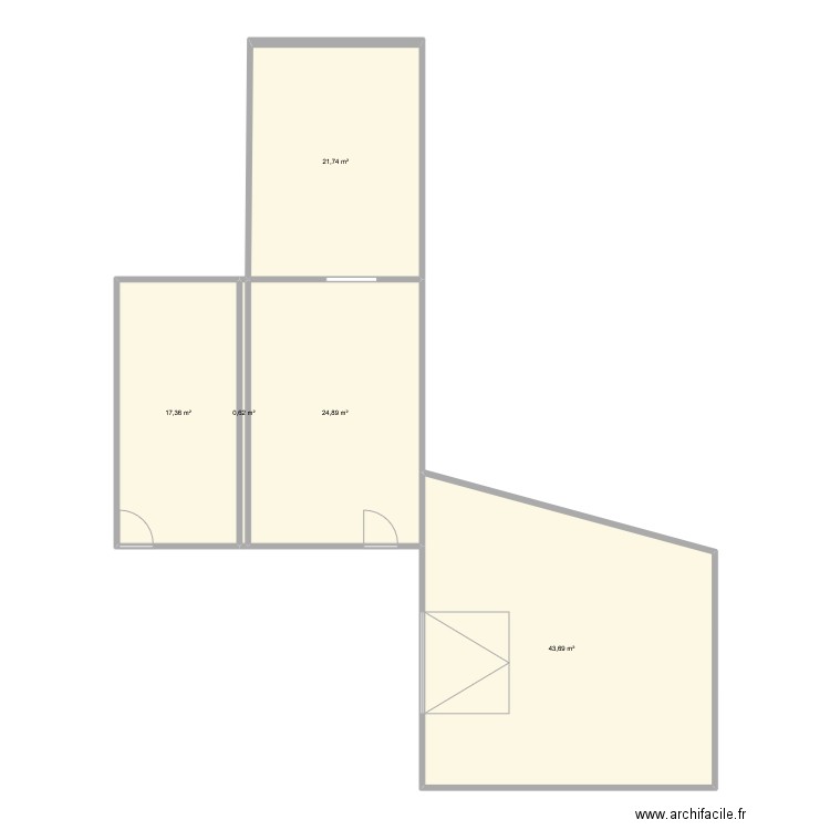 rdc chavanay. Plan de 5 pièces et 108 m2