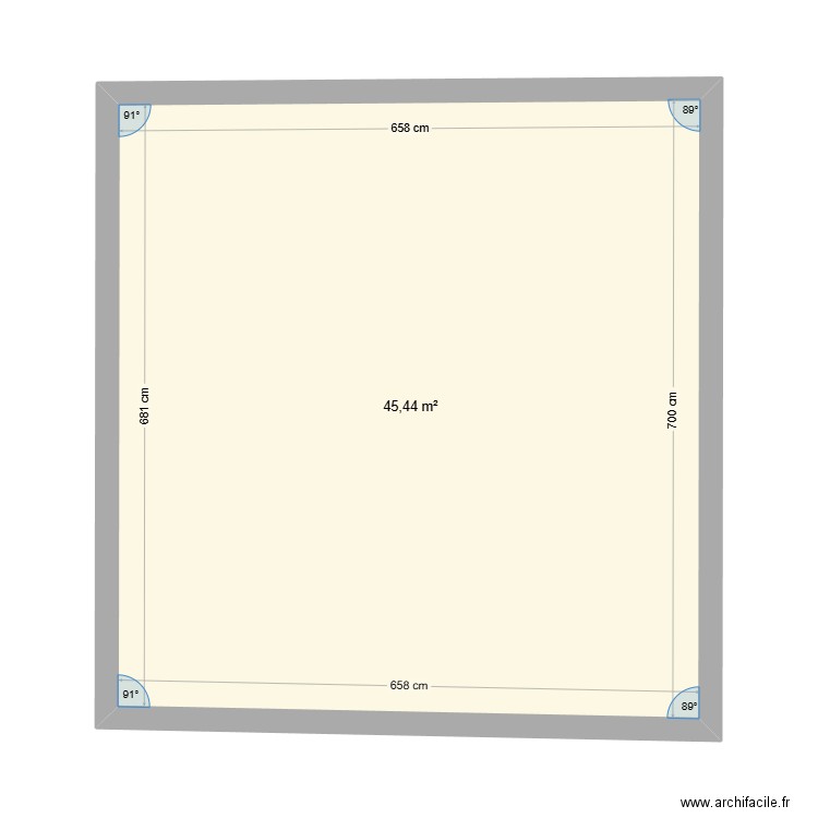 22 faubourg saint jean. Plan de 1 pièce et 45 m2