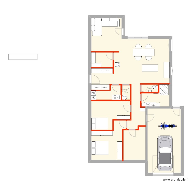 WILLER SUR THUR PLEIN PIED. Plan de 4 pièces et 148 m2