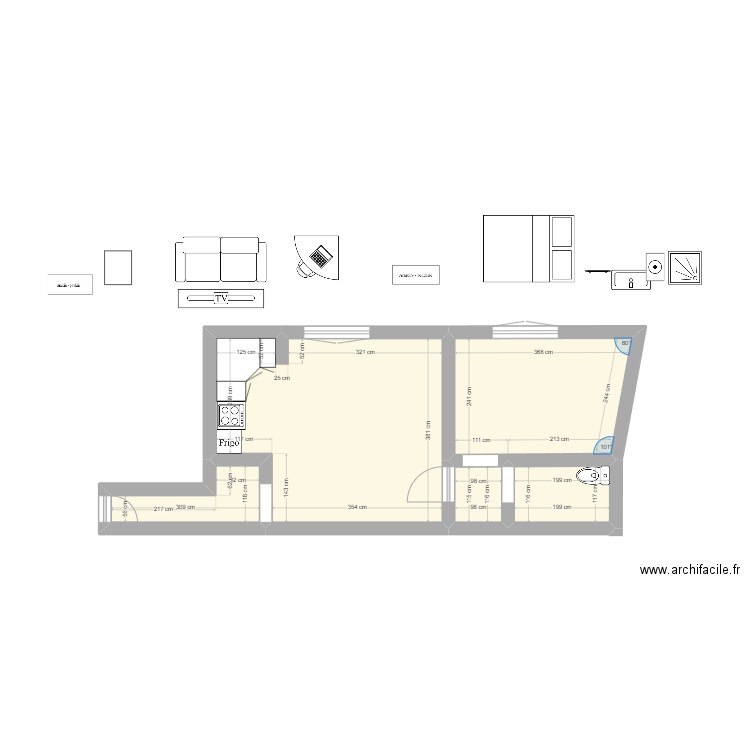 Test Plan Cr. Plan de 5 pièces et 30 m2