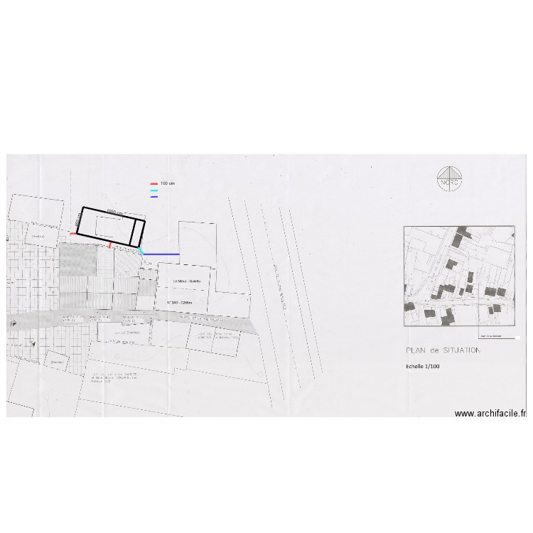 Plan occupation parcelle urbanisme. Plan de 0 pièce et 0 m2