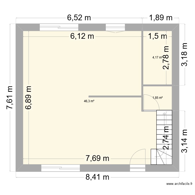 hamon 2. Plan de 9 pièces et 103 m2