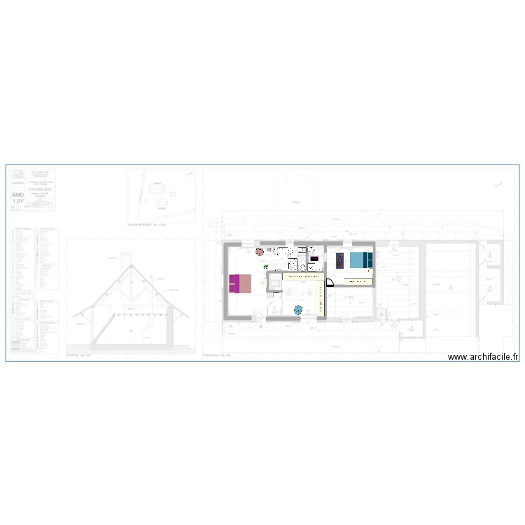 Chambre louhans. Plan de 0 pièce et 0 m2