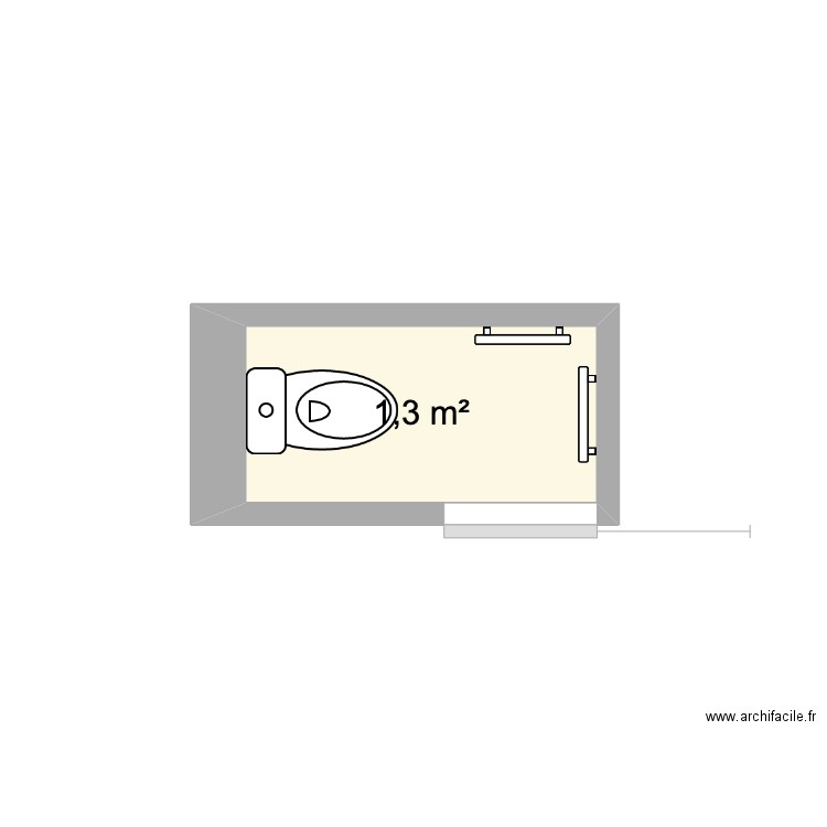 RONDOT. Plan de 1 pièce et 1 m2