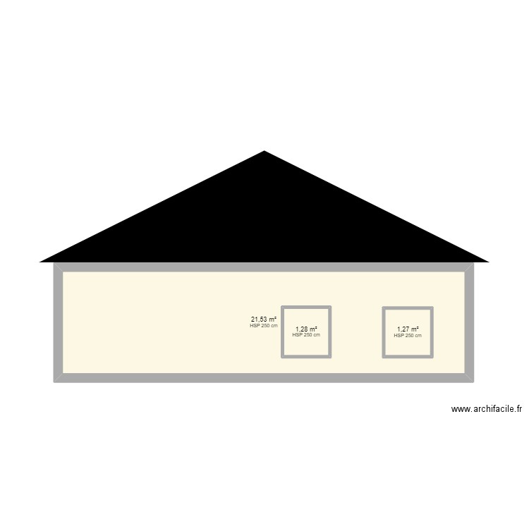 REGIS FACADE. Plan de 3 pièces et 27 m2