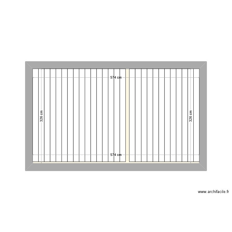 LAMBRIS PVC. Plan de 1 pièce et 19 m2