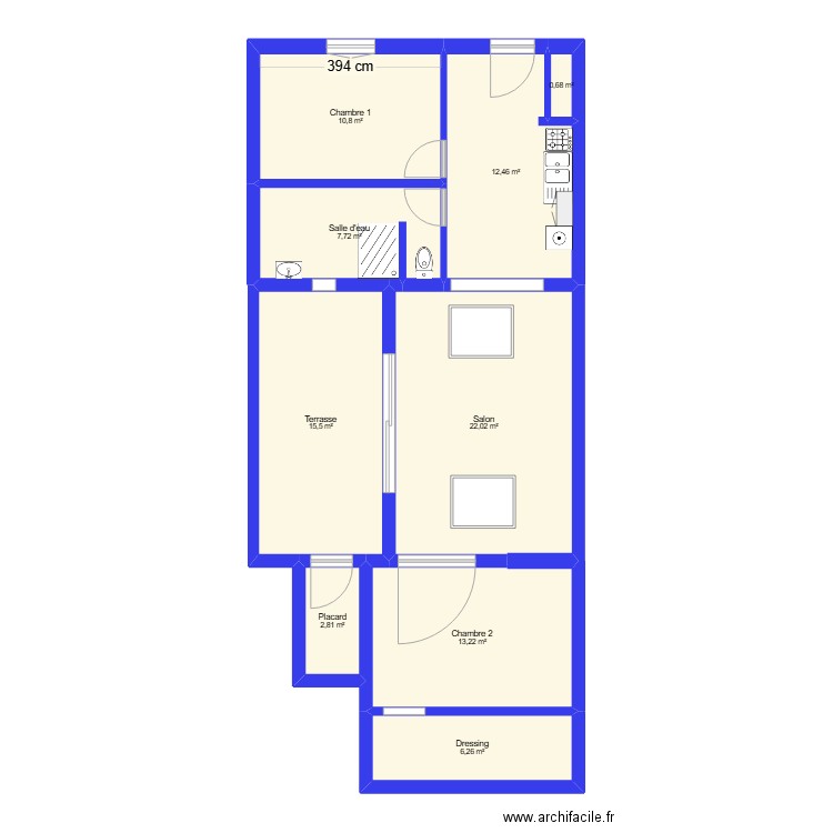 STUDIO Final. Plan de 9 pièces et 91 m2