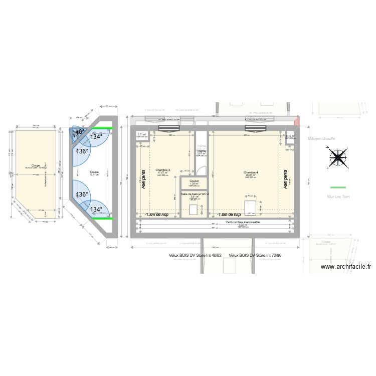 ML24019205. Plan de 25 pièces et 236 m2