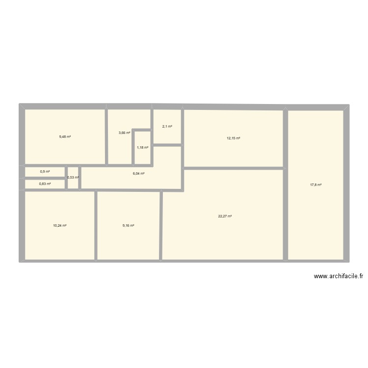 MAISON AVEC MESURE. Plan de 13 pièces et 96 m2