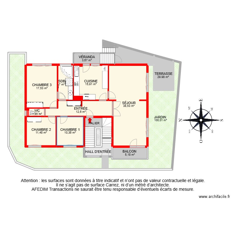 BI25770 -. Plan de 32 pièces et 353 m2