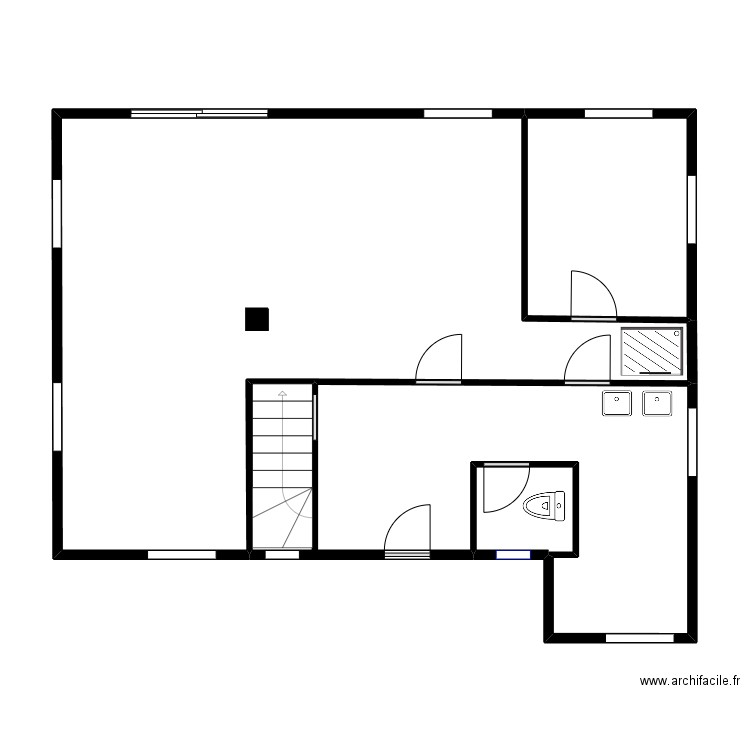 MAISON FABRICE. Plan de 4 pièces et 82 m2