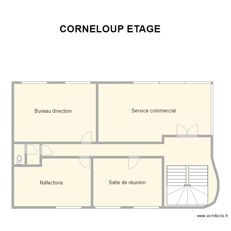 cdc. Plan de 23 pièces et 372 m2