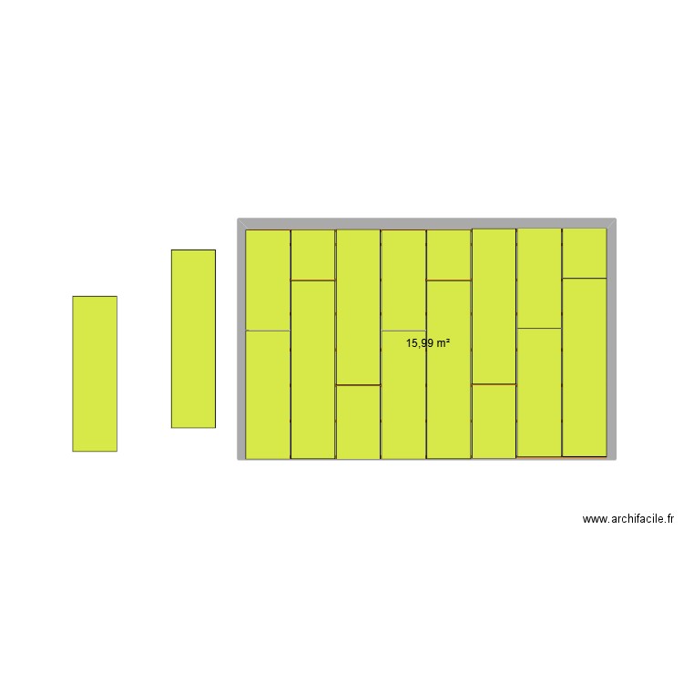 chambre camille. Plan de 1 pièce et 16 m2