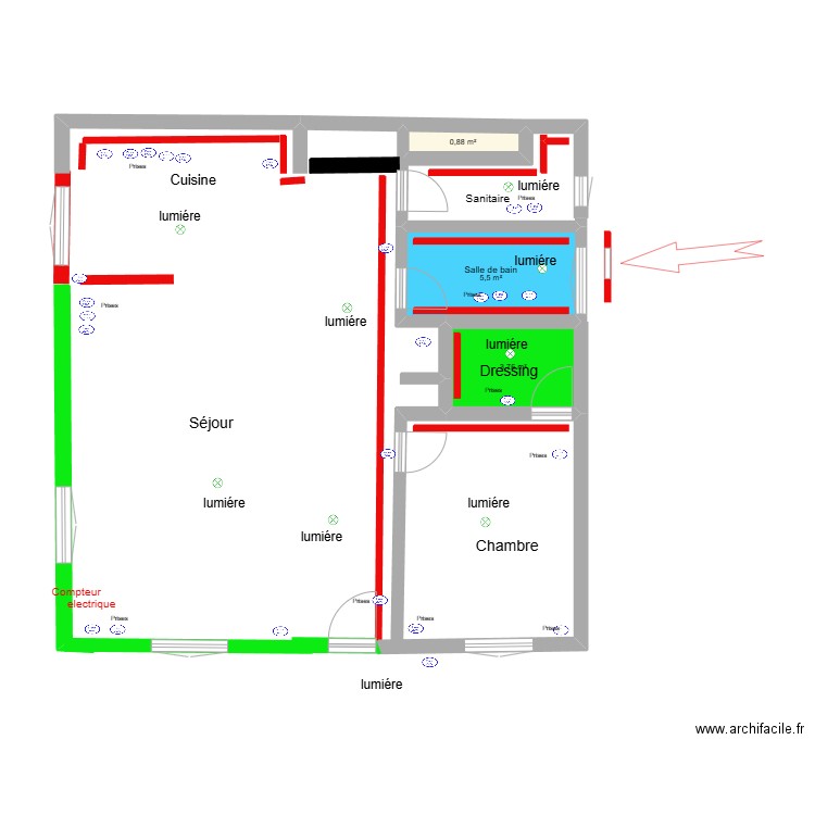 regine Meseguer 05. Plan de 3 pièces et 10 m2