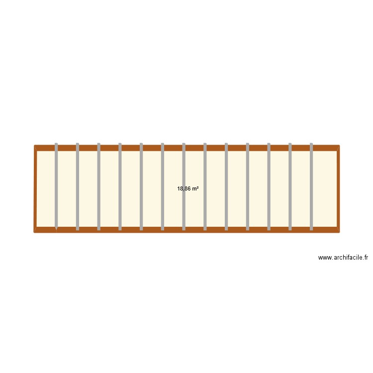 calpinage sdb. Plan de 1 pièce et 19 m2