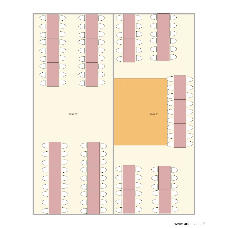 pergola. Plan de 2 pièces et 178 m2