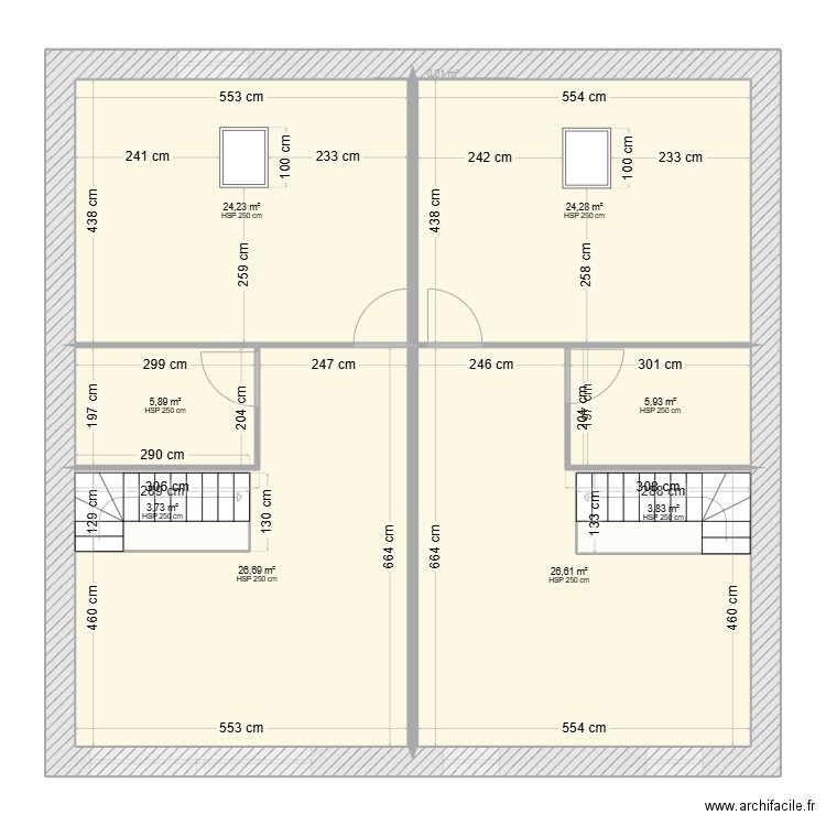 christophe salans les bains. Plan de 20 pièces et 372 m2