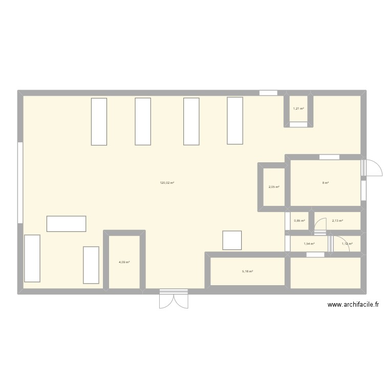 plan atelier ALD. Plan de 10 pièces et 146 m2