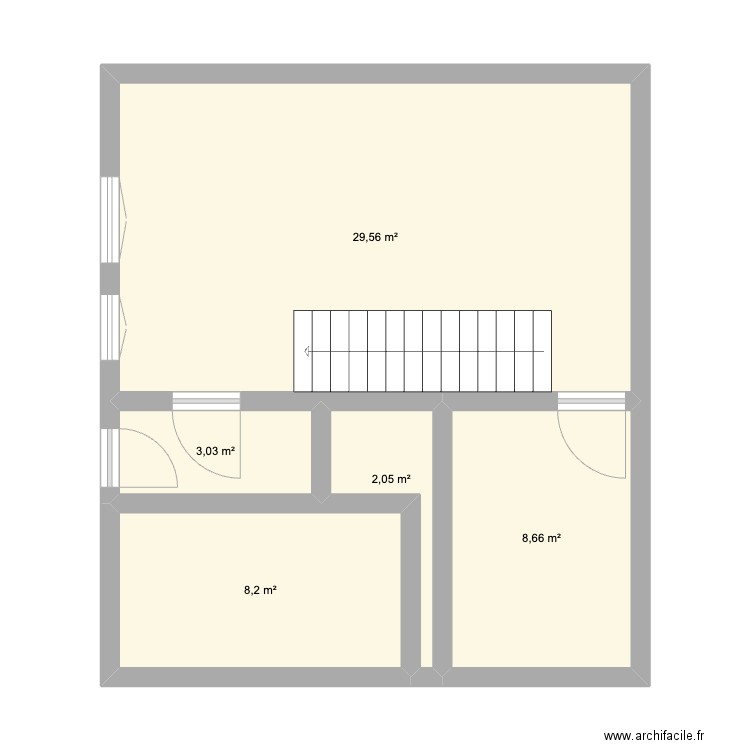 Maison. Plan de 5 pièces et 51 m2