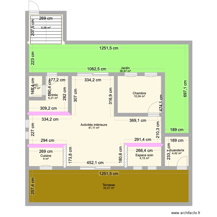 Plan general. Plan de 10 pièces et 146 m2