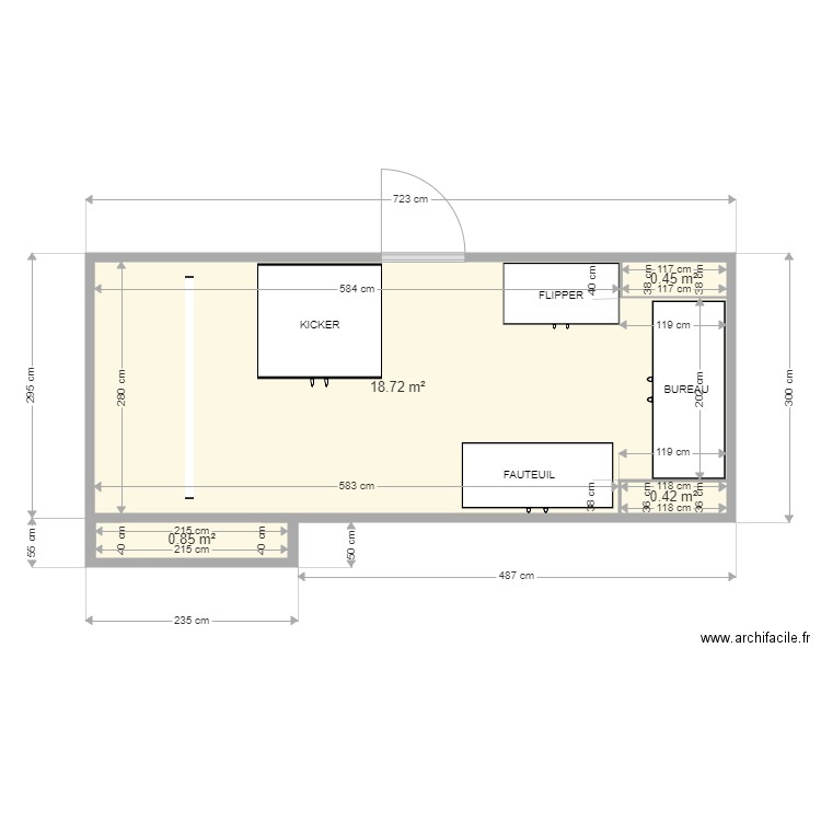 Garage3. Plan de 4 pièces et 20 m2