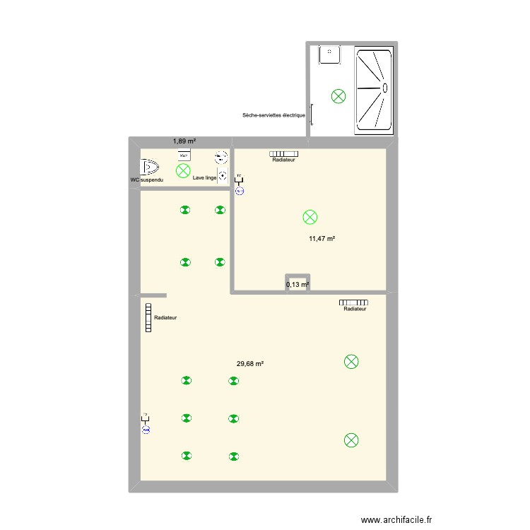 baptiste . Plan de 4 pièces et 43 m2