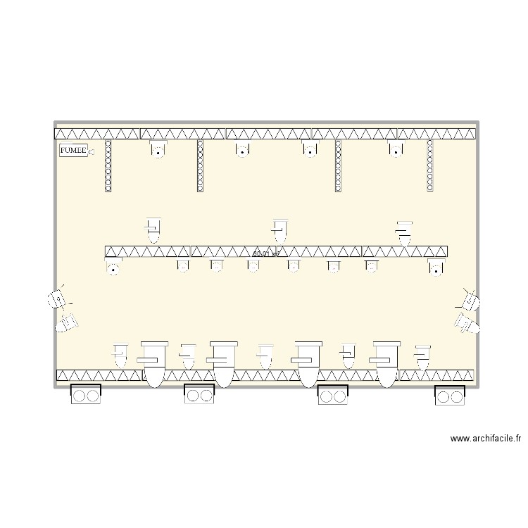 plan de scene BEAUSSE 2024. Plan de 1 pièce et 60 m2