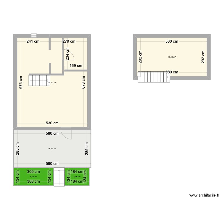 Gaux 106 - V2. Plan de 5 pièces et 74 m2