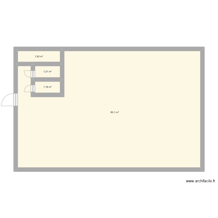 loulout. Plan de 4 pièces et 84 m2