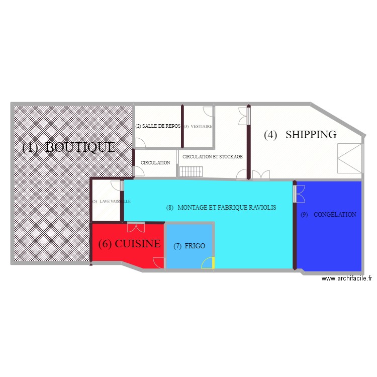 1221. Plan de 11 pièces et 360 m2