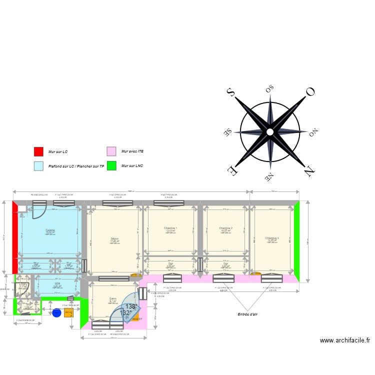 ML24007306 . Plan de 16 pièces et 100 m2