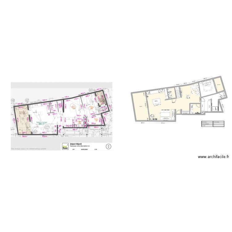 Lapin Blanc - Plan nouveau - V3. Plan de 3 pièces et 78 m2