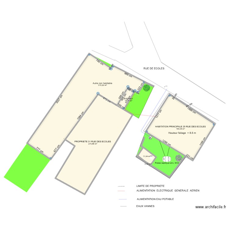 Plan interieur. Plan de 12 pièces et 1577 m2